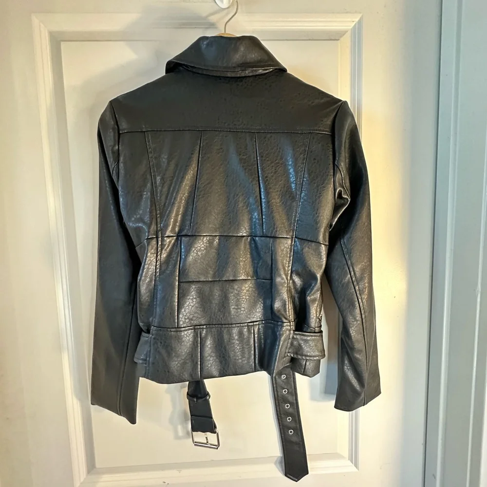NWT BB Dakota Faux Leather Motor Jacket, size XS